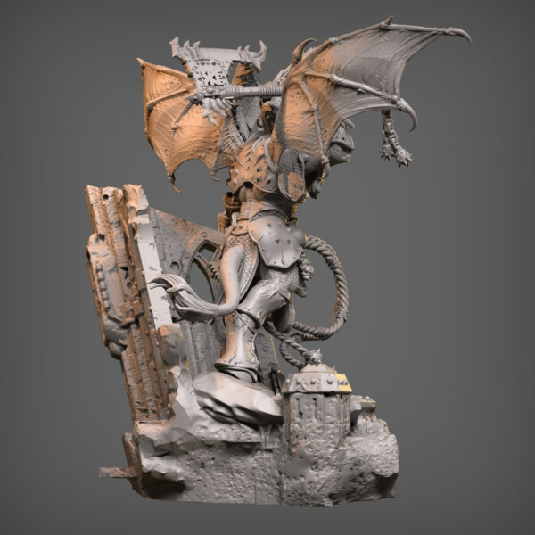 "Ka’bandha vs. Sanguinius Diorama STL – 3D Printable Warhammer 40K Epic Battle Scene (Siege of Terra) - Image 2