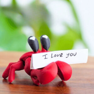 Crushing Crab STL – 3D Printable Love Note Holder | Quirky Desk Decor & Valentine's Gift