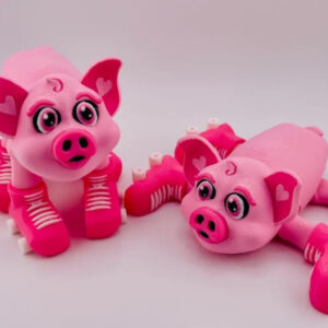 Roller Pig – Multi-Color 3MF Model (Bambu X1C/AMS Ready)