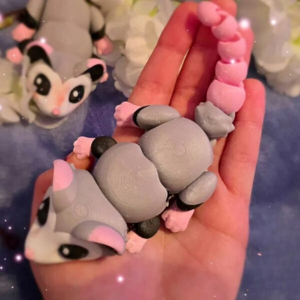 Flexi Possum STL – Articulated Print-in-Place 3D Model | Cute Poseable Marsupial - Image 3