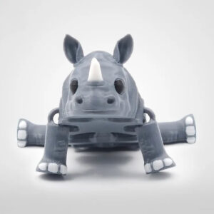 Flexi Rhino STL – Articulated 3D Printable Toy | Cute Poseable Animal Model