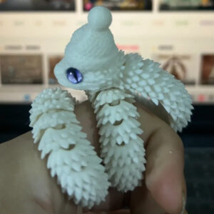 Snow Snake STL – Winter-Themed Flexi 3D Model | Articulated Holiday Desk Toy & Decor