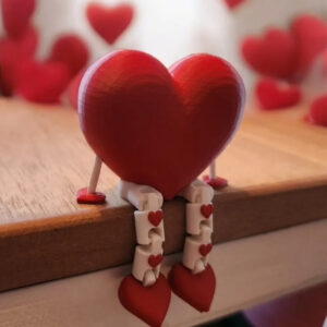 Flexi Heart with Legs STL – Cute Articulated Valentine Model | 3D Printable Love Bug