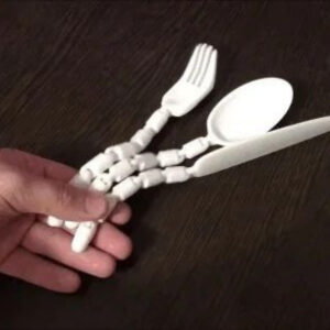 Floppy Utensils STL – Funny 3D Printable Kitchen Set | Flexible Fork, Spoon & Knife