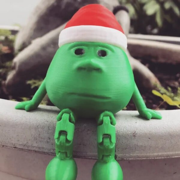 Christmas Mike Wazowski STL – Articulated Holiday Monster Model | 3D Printable Festive Decor - Image 3