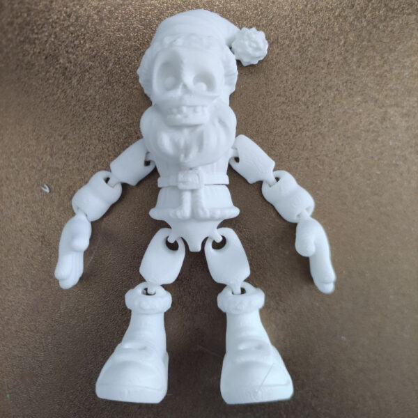 Skeleton Santa STL – Spooky Holiday 3D Model | Macabre Christmas Decor
