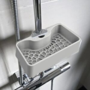 Voronoi Shower Shelf for Shower Rail – 3D Printable Bathroom Organizer