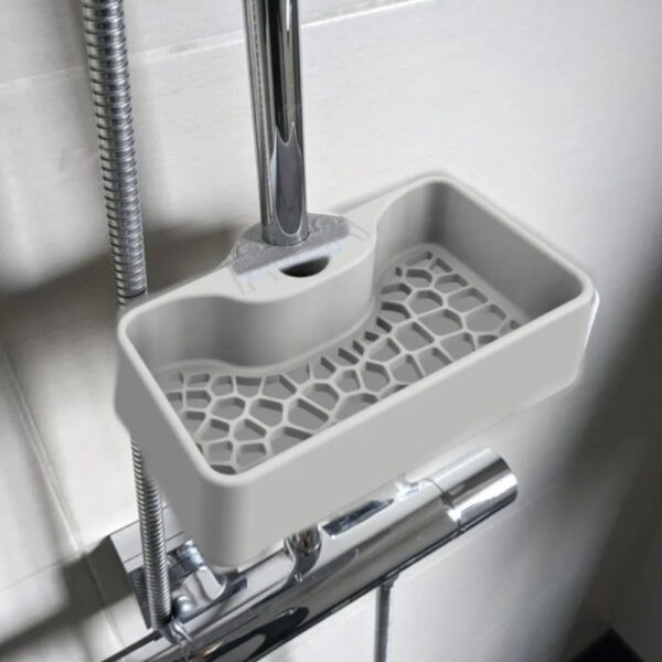 Voronoi Shower Shelf for Shower Rail – 3D Printable Bathroom Organizer