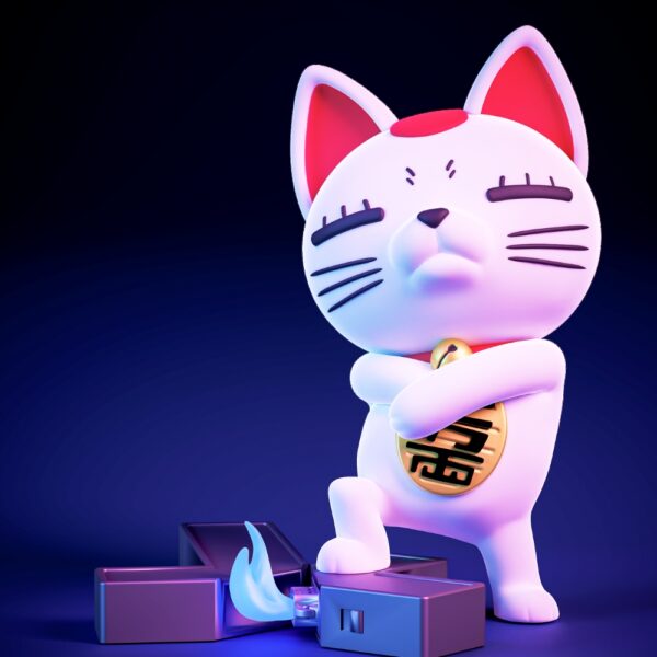 Chibi Turbo Granny Cat – 3D Printable Adorable Figure for Cat Lovers - Image 2