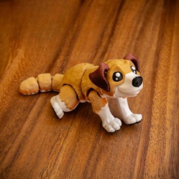 MMMini Dog v01 – Articulated Mini Dog Toy | Print-in-Place STL | 3D Printable Flexible Dog Model - Image 2