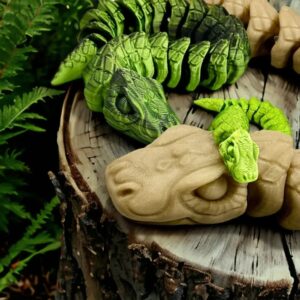 Snake1500 – XL Articulated Flexi Snake | Print-in-Place STL | Flexible 3D Printable Toy