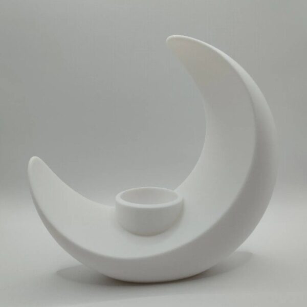 Designer Crescent Moon Vase – Sculptural Decorative Object for Modern Interiors - Image 2