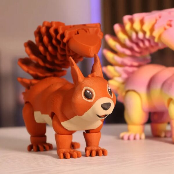 Flexi Squirrel – Articulated Print-in-Place STL Model for 3D Printing - Image 2