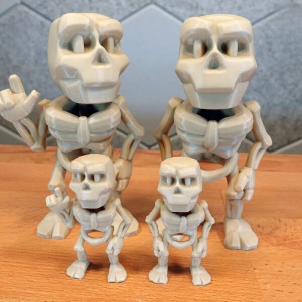 Mini Skeleton – Sculptember Model #8 | Removable‑Head 3D‑Printable Figurine