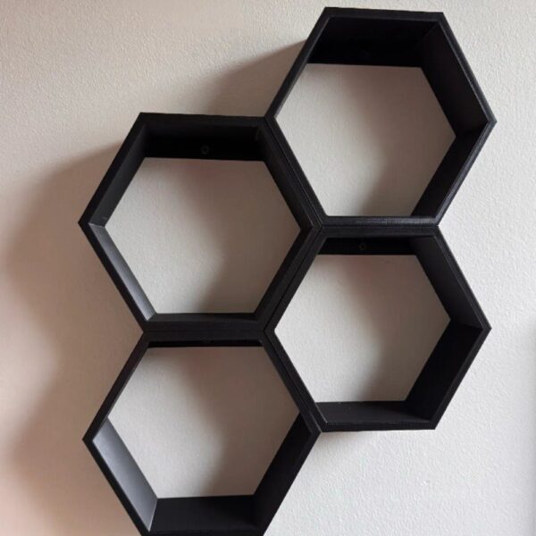 Honeycomb 3D-Printable Shelf – Modular Hexagon Display Storage - Image 2