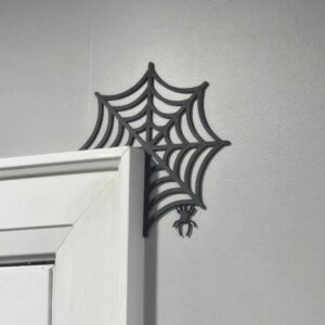 Halloween Web Door Corner – 3D Printable Spider Web with Spider Decor