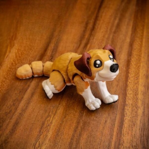 MMMini Dog v01 – Articulated Mini Dog Toy | Print-in-Place STL | 3D Printable Flexible Dog Model