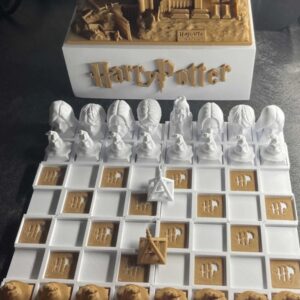 Harry Potter Wizard Chess Set with Storage Box – 3D Printable Design