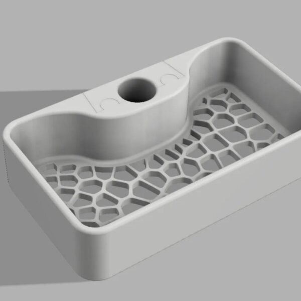 Voronoi Shower Shelf for Shower Rail – 3D Printable Bathroom Organizer - Image 2