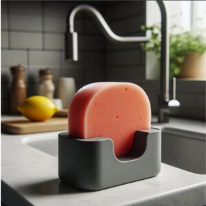 Modern Sponge Holder – 3D Printable Sponge Caddy for Kitchen & Bathroom