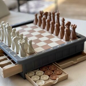 Checkers Add-On for Magnetic Chessboard – Expand Your Game Collection