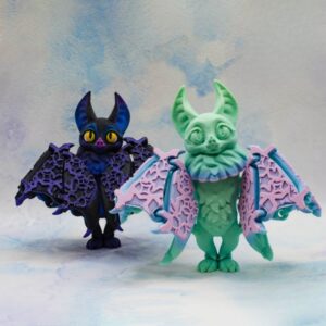 DH_Cute_Bat – Articulated Print-in-Place Bat STL | 3D Printable Flexible Bat Model