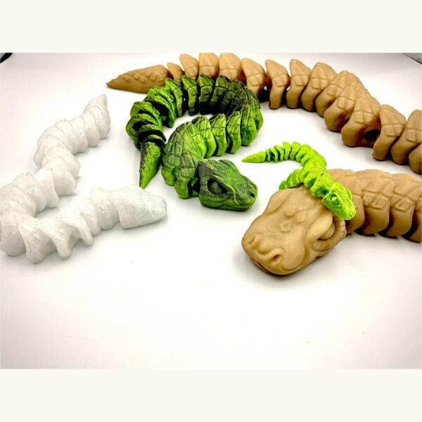 Snake1500 – XL Articulated Flexi Snake | Print-in-Place STL | Flexible 3D Printable Toy - Image 2