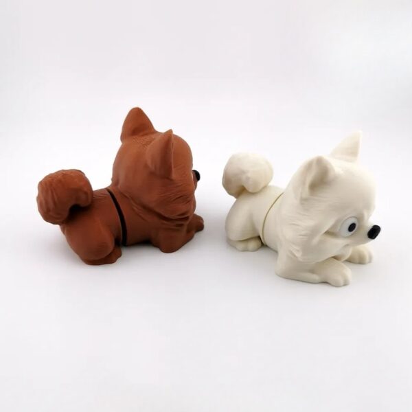 MiniFlexi Pomeranian – Articulated Dog Toy | 3MF + Colored STLs for 3D Printing - Image 3