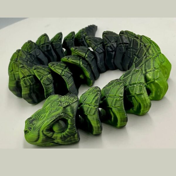 Snake1500 – XL Articulated Flexi Snake | Print-in-Place STL | Flexible 3D Printable Toy - Image 3
