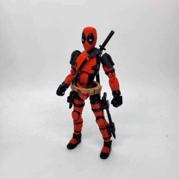 dummy13 – Articulated Deadpool-Inspired Figure | Print-in-Place STL | 3D Printable Action Figure