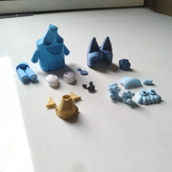 Bluey Articulated Puppet – 3D Printable Poseable Bluey Figure - Image 3