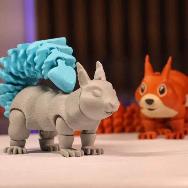 Flexi Squirrel – Articulated Print-in-Place STL Model for 3D Printing - Image 3