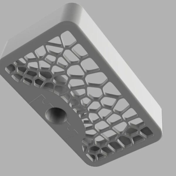Voronoi Shower Shelf for Shower Rail – 3D Printable Bathroom Organizer - Image 3