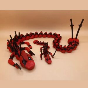Baby Dragonpool – Articulated Cute Dragon STL | Print-in-Place | 3D Printable Dragon Toy