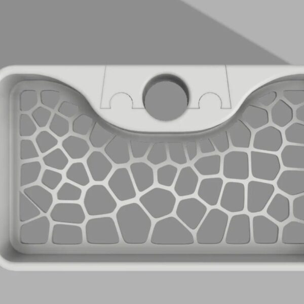 Voronoi Shower Shelf for Shower Rail – 3D Printable Bathroom Organizer - Image 4