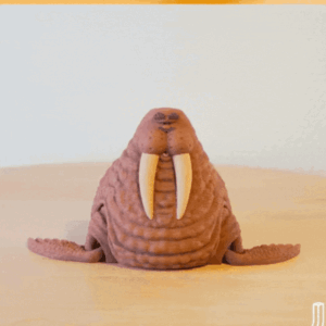 Articulated Walrus – Print-in-Place STL Model for 3D Printing