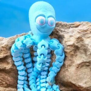 Happy Articulated Octopus – Print-in-Place STL | Wiggly & Fun 3D Printable Model