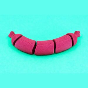 Articulated Sausage – Print-in-Place STL | Flexi Food Toy for 3D Printing