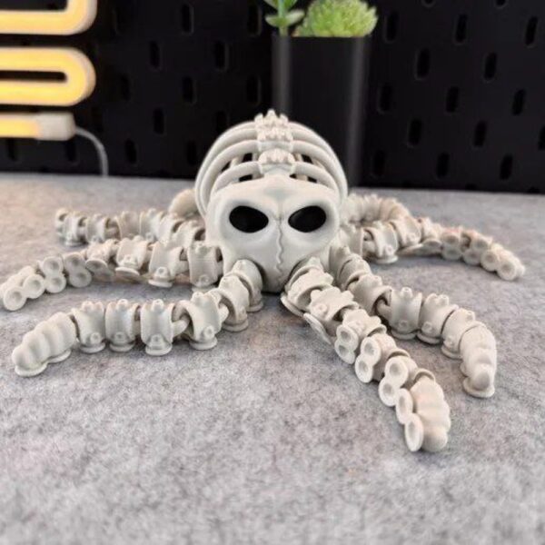 Articulated Skeleton Octopus – Print-in-Place STL Model for 3D Printing