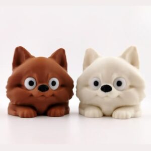 MiniFlexi Pomeranian – Articulated Dog Toy | 3MF + Colored STLs for 3D Printing