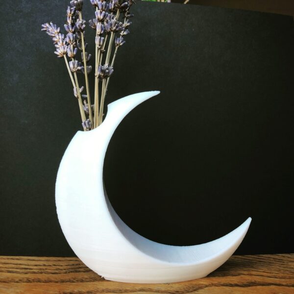 Designer Crescent Moon Vase – Sculptural Decorative Object for Modern Interiors - Image 6