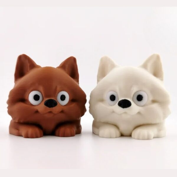 MiniFlexi Pomeranian – Articulated Dog Toy | 3MF + Colored STLs for 3D Printing