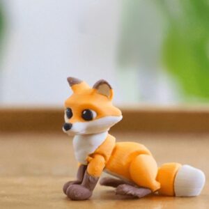 Frolicky Fox – Articulated Print-in-Place STL Model for 3D Printing