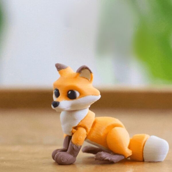 Frolicky Fox – Articulated Print-in-Place STL Model for 3D Printing