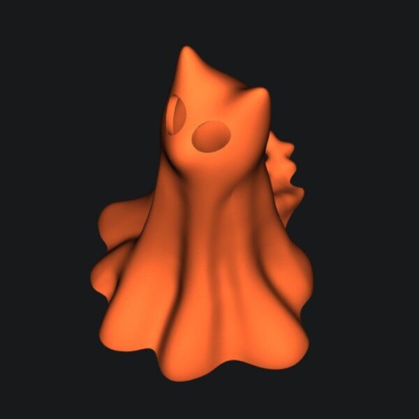 A Trio of Halloween Ghost Cats – 3D Printable Spooky Cat Figurines - Image 2