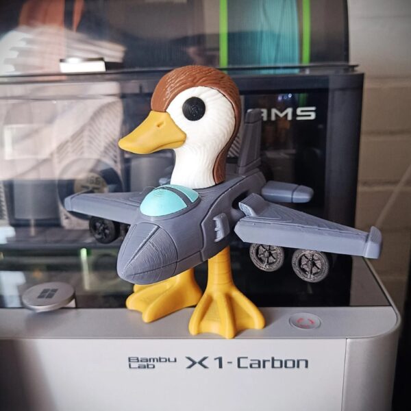 Bombomini Goose Articulated Toy STL – 3D Printable Poseable Bird (Fun Desk Companion & Fidget Toy) - Image 2