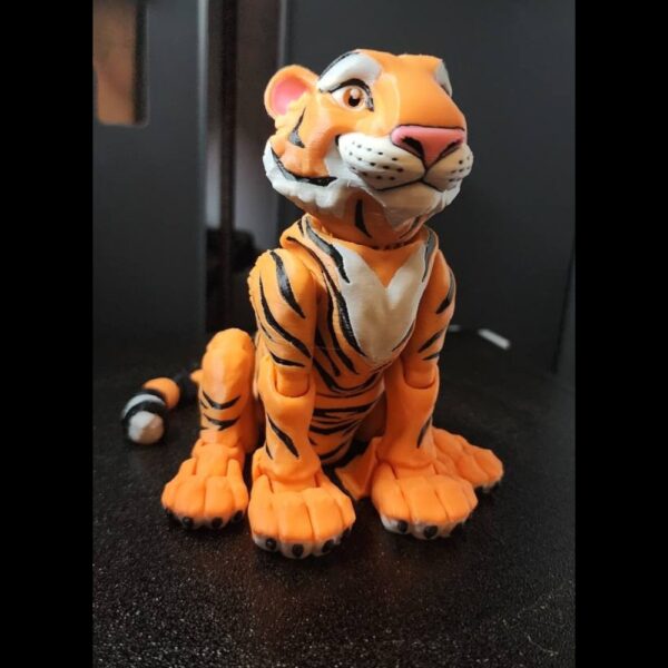 Flexi Articulated Tiger – Poseable Bendable Big Cat Figure with Movable Joints (Realistic Design) - Image 4