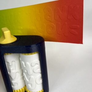 "Thank You" Pattern Embossing Roller – Professional Debossing Tool for Elegant Business Cards & Stationery