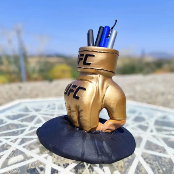 UFC Glove Desk Organizer STL – 3D Printable MMA-Themed Office Accessory (Pen Holder & Phone Stand) - Image 2