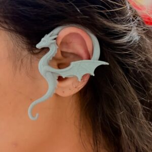 Dragon Earring Pendant STL – 3D Printable Fantasy Jewelry (Detailed Winged Serpent Design)